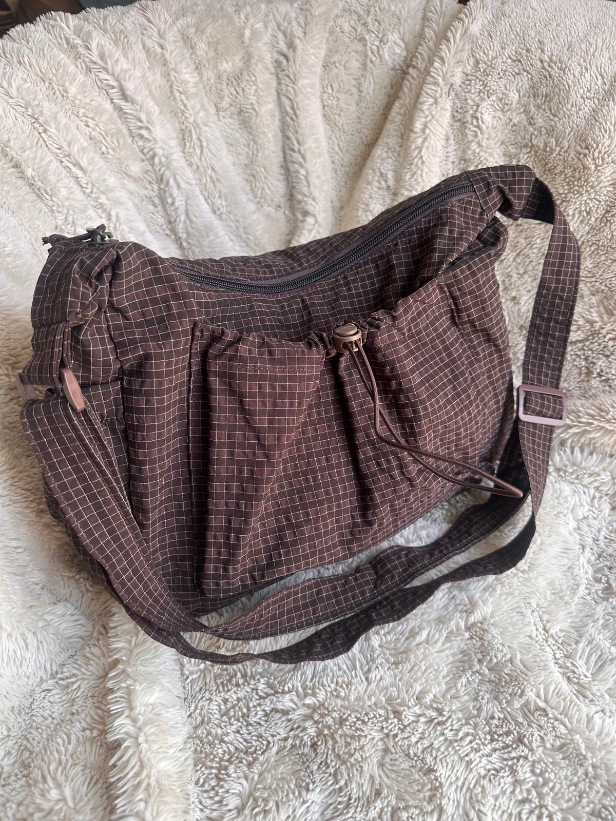 Sac bandoulière marron multi-poches - Pratique & tendance