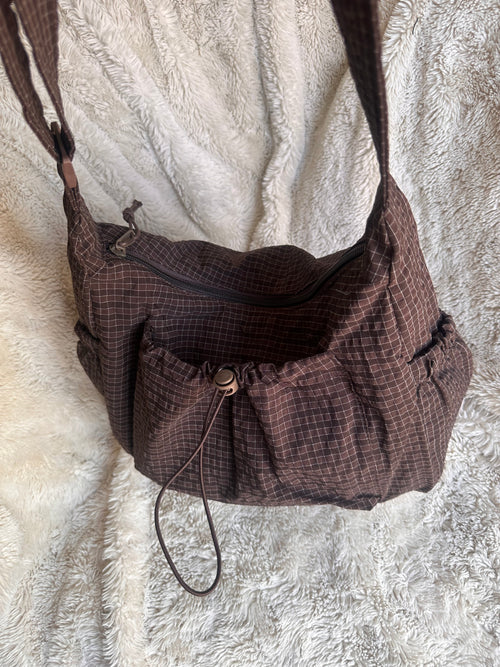 Sac bandoulière marron multi-poches - Pratique & tendance